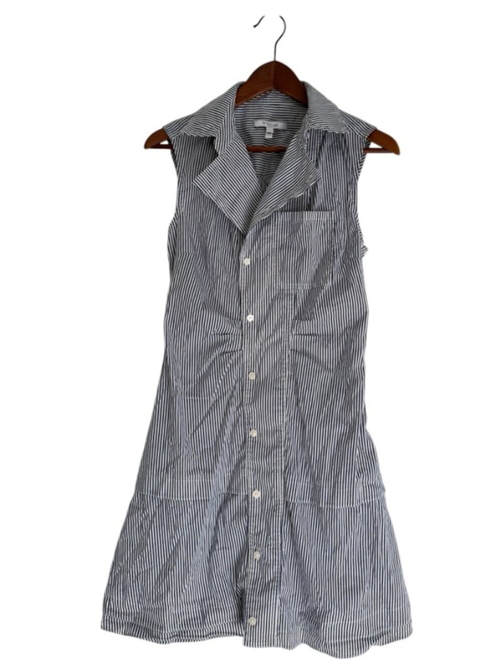 Derek Lam 10 Crosby Satina Sleeveless Mini Shirt Dress Size 4